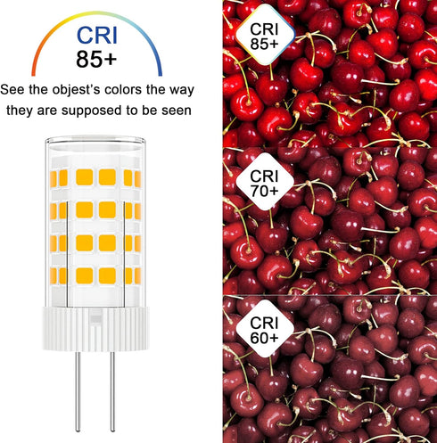 G4 LED Bulb 4W 3000K Warm White 12V AC/DC T3 JC Type Bi-Pin 20-35W Halogen Equivalent Non-dimmable for Outdoor Landscape Lighting Deck Stair Step ...