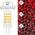 G4 LED Bulb 4W 3000K Warm White 12V AC/DC T3 JC Type Bi-Pin 20-35W Halogen Equivalent Non-dimmable for Outdoor Landscape Lighting Deck Stair Step ...