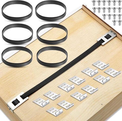 6 Set Drawer Repair Kit Drawer Support Brackets includes Screws for Reinforcing and Repairing Broken Sagging Wood Drawers Furniture Hardware Acces...