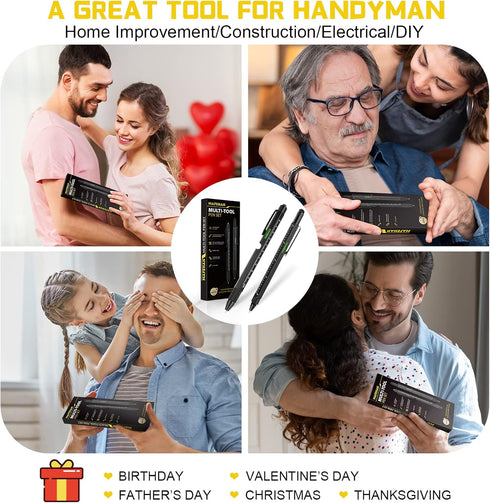 Father's Day Gifts from Daughter Son Wife, 9 in 1 Multitool Pen, Gifts for Men Who Have Everything, Unique Gifts for Dad from Daughter Son, Dad Gi...