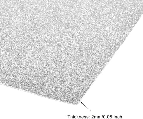 uxcell Silver Tone Shiny EVA Foam Sheets 11 x 8 Inch 2mm Thick for Crafts DIY Projects 12 Pcs...
