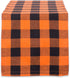 DII Buffalo Check Collection, Classic Farmhouse Table Runner, 14x72, Orange & Black...