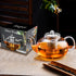 PARACITY Glass Teapot Stovetop 40 OZ/1200ml, Borosilicate Clear Tea Kettle with Removable 18/8 Stainless Steel Infuser, Teapot Blooming and Loose ...
