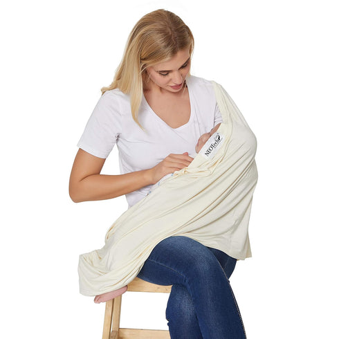 NeoTech Care Baby Nursing Cover Breastfeeding Scarf | Soft Fabric (Beige)...