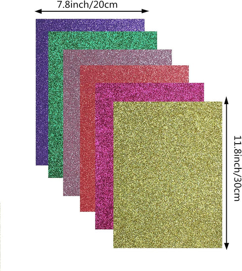14pcs Shiny Superfine Faux Lather Sheets, PU Glitter Leather Fabric Sheet for DIY Earrings Crafts Hair Bows Christmas Decoration and Jewelry Makin...