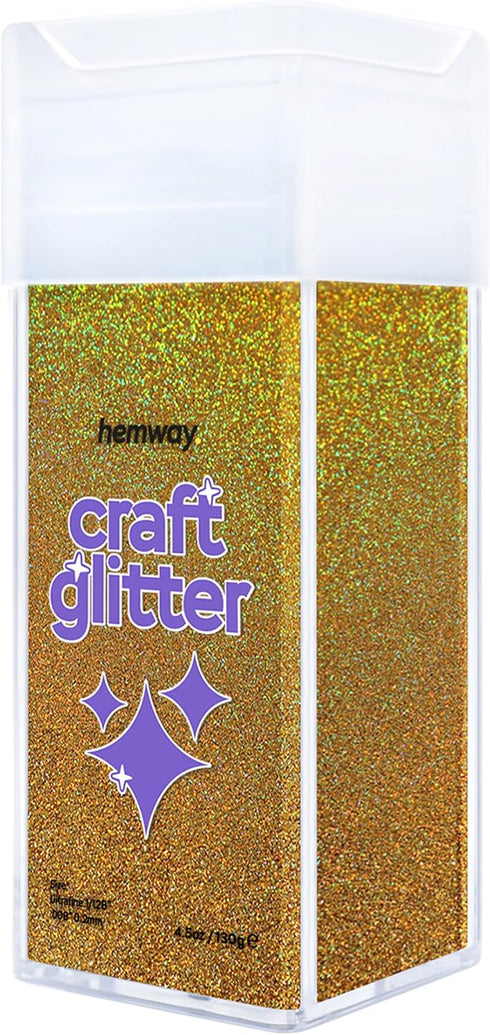 Hemway Craft Glitter Shaker 130g / 4.6oz Glitter for Arts, Crafts, Resin, Tumblers, Nails, Painting, Decoration, Festival, Cosmetic, Body - Ultraf...