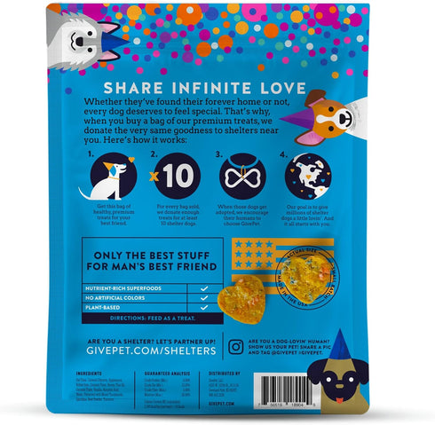 Birthday Bash Soft-Baked Dog Treats Applesauce, Rolled Oats and Honey in 6oz Bag...