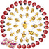 MIKIMIQI 60 Pcs Tiny Resin Bees Ladybugs Decor, Including 30 Pcs Bumble Bee Embellishment 30 Pcs Resin Ladybug Craft Decorations with Storage Box ...