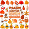 60pcs Fall Cutouts Bulletin Board Decorations Thanksgiving Classroom Decorations Set 32 Designs Thanksgiving Bulletin Board Decor with 100pcs Glue...