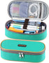 Homecube Pencil Case Oxford Fabric Waterproof Pencil Bag Make-up Pen Pouch Durable Stationery Bag Pen Holder for Man & Women, Grey lining-Green...