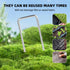 50 Pack Sturdy Garden Landscape Staples, 6 Inch Galvanized Steel Sod Pins Anti-Rust Stakes for Weed Barrier, Christmas Decorations and Landscaping...