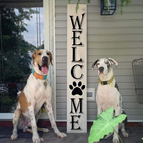 24 Welcome stencil for painting on wood,Home Sign mini Stencils Reusable Porch Sign and Front Door Vertical Welcome Comes with Stencil-Sunflower,D...