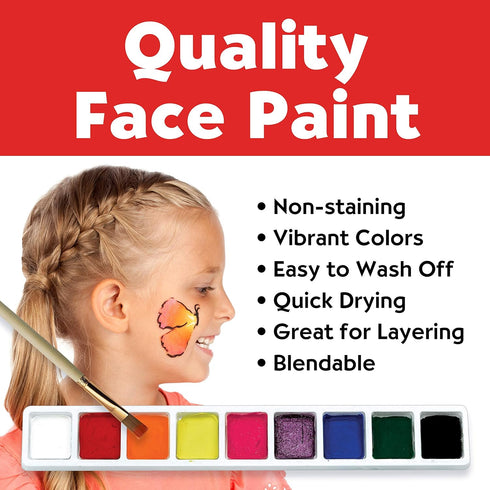 Faber-Castell Face Paint Studio Kit - Face Painting Kit for Kids - Non-Toxic Face Paint for Halloween, Kids Party, Carnival, Rainy Day Activities...