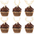 30 Pieces Antler Cupcake Toppers Wooden Reindeer Cake Topper Christmas Deer Cake Picks for Baby Shower Wedding Hunting Rustic Birthday Party Favor...