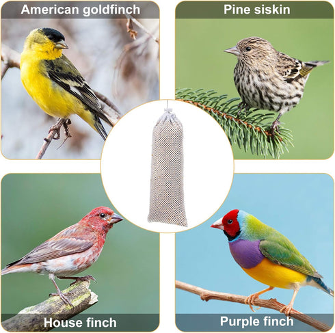 Weewooday Finch Sock Feeder Thistle Socks Bird Feeder Instant Seed Sack Feeder 4.7 x 11 Inch(White, 6 Pieces)...