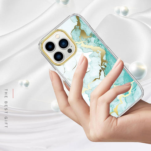 BAISRKE Clear Case Design for iPhone 15 Pro 6.1 inch, with 2 Pack Screen Protectors + 1 Pack Camera Lens Protector Slim Shockproof Women Cute Bump...