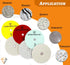 3 Step Diamond Polishing Pads - Wet or Dry - Granite, Quartz, Marble, Concrete, Terrazzo - High Temperature Resistance - White Resin - 4'' Hook an...