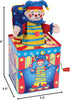 Schylling Silly Circus Jack in the Box - Classic Children's Musical Toy - Colorful Embossed Tin Box and Friendly Plush - Age 18 months and Up...