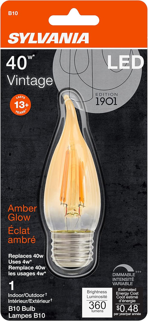 Sylvania 79580 1 LED Bulb, Medium Base, Amber...