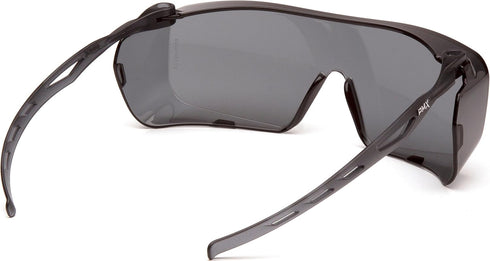 Pyramex Safety Pyramex Cappture Over Prescription Safety Glasses, Gray Frame/Gray H2X Anti-Fog Lens (S9920ST)...