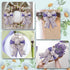 Lavender Wired Edge Ribbon Purple Flower Craft Ribbon Spring Summer Floral Fabric Ribbon for Wreath Bow Making DIY Crafts Wrapping Party Decor Sup...