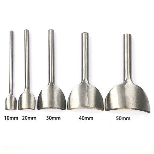 Yaetek 5 Sizes DIY Leather Craft Arc-Shaped Punch Cutter Tools 10mm, 20mm, 30mm, 40mm, 50mm Belt Strap Wallet Bag End...