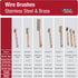 Lincoln Electric K3183-1 Brass Wire Brush, 2 x 9 Bristle Rows, 8.75" Length, Curved Handle, K3180-1...