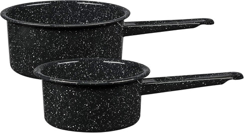Granite Ware Non-Stick Saucepan Set with Steel Core, 1 & 2 Quart - Durable & Scratch-Resistant Pot for Soups and Sauces - Fast, Even Heating - Non...