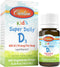 Carlson - Kid's Super Daily D3, Kids Vitamin D Drops, 400 IU (10 mcg) per Drop, Heart & Immune Health, Vegetarian, Liquid Vitamin D Drops, Unflavo...