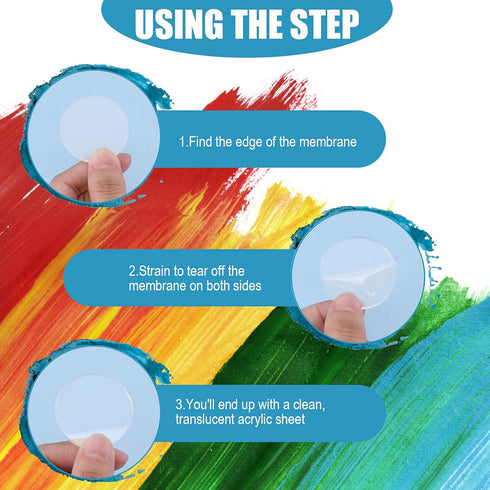 Zonon 24 Pieces Acrylic Circle Transparent Discs for Painting1.5 Inch Clear Round Acrylic Sheet Thick Circle Disc Ornament Blanks for Badge Reels ...