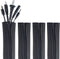 Zipper Cable Sleeve by Wrap-It Storage - 24" x 4" (4-Pack) Black - Cord Organizer and Cable Protector for Desk, Computer, TV Cord Management to Hi...