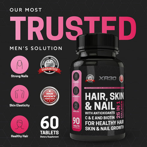 Hair, Skin & Nail - with Antioxidants C & E and Biotin - 90 Tablets - Made in USA...