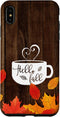 Hello Fall Coffee Mug Autumn Leaves Happy Fall Feeling Case for iPhone XS Max...