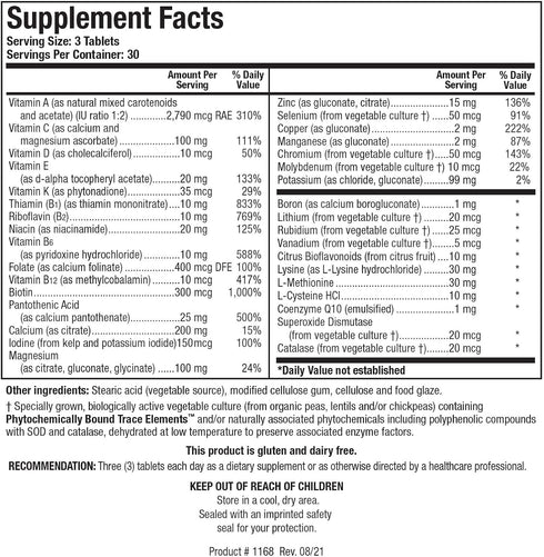 Biotics Research Bio Multi Plus Iron Free Multivitamin, Chelated Minerals, Iron Free, Emulsified Fat Soluble Vitamins, High antioxidants, SOD, Cat...