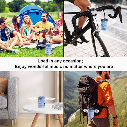 Oil Drum Wireless Bluetooth Speaker, Small Metal Speaker with American Flag Pattern, Mini Portable Speaker 12 Hours Playing Music, TWS Pairing Ste...