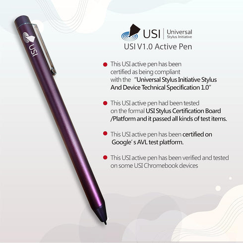 USI Stylus Compatible with Chromebook Lenovo Flex 5 13'',Duet, HP Chromebook x360 14c, x360 12b, ASUS Chromebook C436 and Samsung Galaxy Chromeboo...