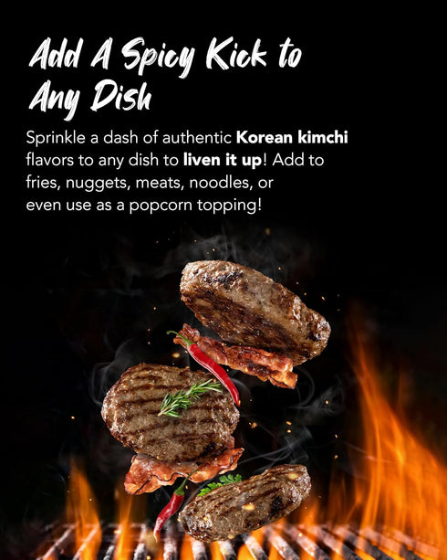 Funtable Kimchi Seasoning (4.2oz) - Authentic Korean Flavor Powder, Easy-to-Use. Perfect Seasoning for Chicken, Nuggets, Fries, Popcorn, Nachos & ...