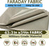 Faraday Fabric,Nickel Copper Faraday Cloth 43.3"x59" Material Protection Fabric for DIY Faraday Cage,Box,Clothes, Curtains...