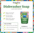 Auto Dishwasher Soap, 12.5oz Bag - Natural Concentrated Formula - Dish Soap, Dishwasher Detergent Cleaning Supplies, Hard Water Stain Remover, Spa...