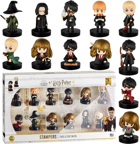Self Inking Harry Potter Stampers - Set of 12 - Harry Potter Accessories | Mini Toy Figurines for a Harry Potter Party, Cake Topper, Collectibles,...