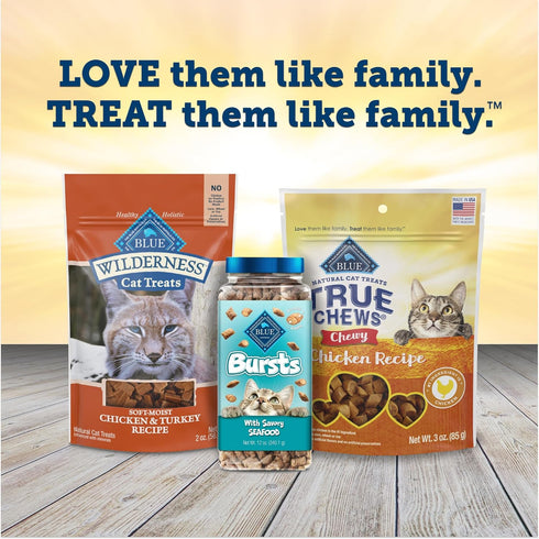 Blue Buffalo True Chews Natural Chewy Cat Treats, Made in the USA, Chicken Recipe, 3-oz. Resealable Bag...