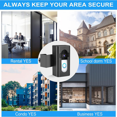2024 Anti-Theft Ring doorbell Mount no Drill, Video Doorbell Mount Compatible with Blink/Ring Doorbell 4/3/2/1, Cover Holder Not Block Doorbell Se...