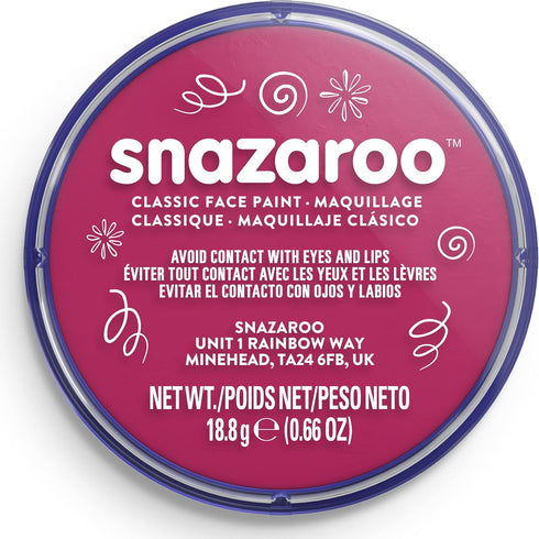 Snazaroo Classic Face and Body Paint, 18.8g (0.66-oz) Pot, Fuchsia Pink...