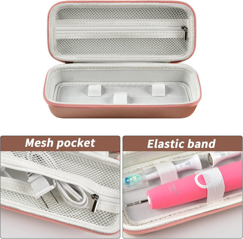 Toothbrush Travel Case Compatible with Oral-B Pro 1000, 2000, 3000, 3500, 1500/ for Philips Sonicare ProtectiveClean 4100 5100 Electric Toothbrush...