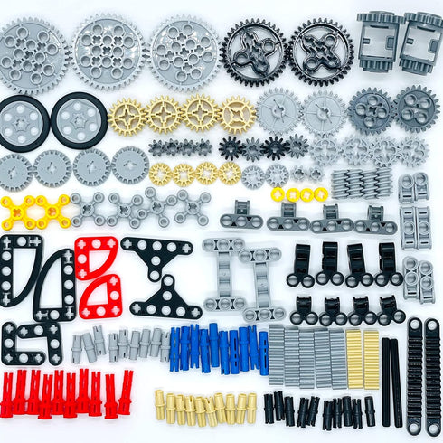 145 Pcs Building Blocks Parts Gear and Axle Set Connectors Wheels Liftarm Pins Accessories Brick Sets Toys Tight Fit with Major Brands…...