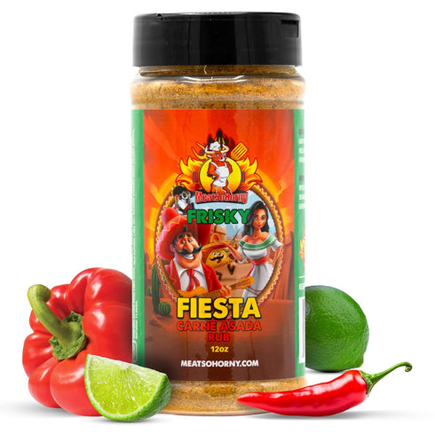 MeatSoHorny Frisky Fiesta Carne Asada BBQ Rub for Smoking and Seasoning | Brisket Rub Seasoning, Ribeye Steak, Chicken Rub, Turkey, Pork, Poultry ...