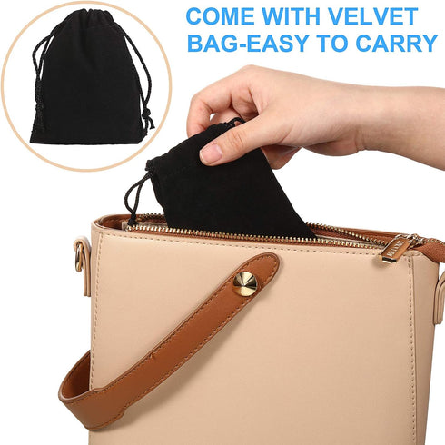 7 Pieces Hearing Aid Cleaning Tools Hearing Aid Amplifier Cleaning Brush and Magnet, Hear Aid Cleaning Kit with Velvet Bag...