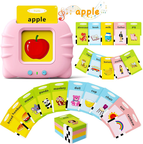 bravokids Talking Flash Cards Toddler Toys, Preschool Educational Sensory Toys with 112 Double Sided Cards for 1 2 3 4 5 6 Year Old Boys and Girls...