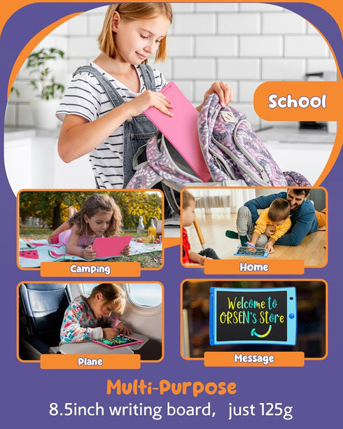 ORSEN Colorful 8.5 Inch LCD Writing Tablet for Kids, Electronic Sketch Drawing Pad Doodle Board, Toddler Travel Learning Educational Toys Activity...
