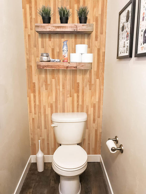 Jeweluck Wood Contact Paper Peel and Stick Wallpaper 17.7inch × 118.1inch Faux Wood Peel and Stick Countertops Self Adhesive Contact Paper Waterpr...